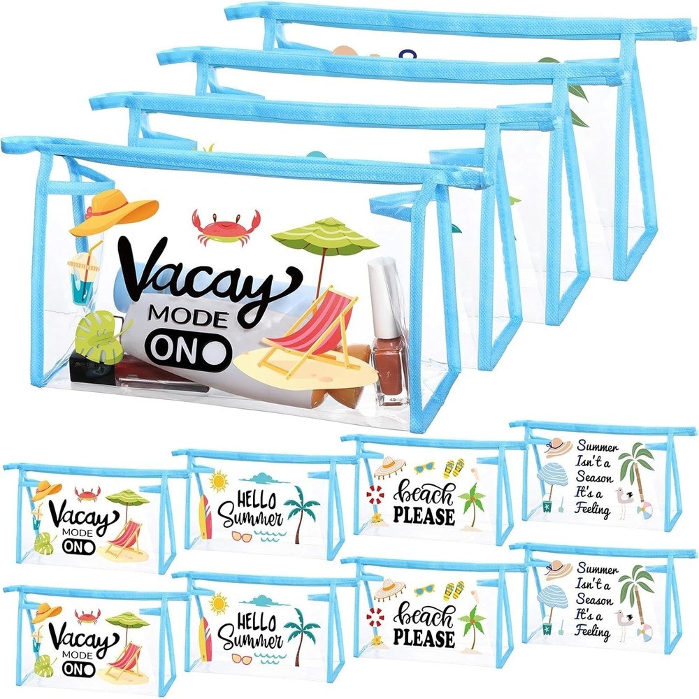 Kacctyen One Piece Random Design Summer Clear Waterproof Makeup Bags Portable